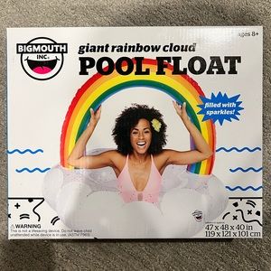 Big mouth Inc pool float rainbow 🌈 cloud ☁️ NIB